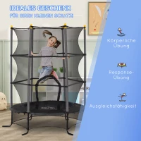 Trampolina dla dzieci Ø163 cm, czarna, 3-10 lat(m-8)