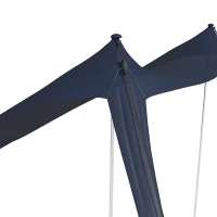 Outsunny Osłona Przeciwsłoneczna Parawan Słoneczny Wodoodporny UV- i Ochrona Przed Pogodą z Słupami z Stali, Torbą na Ramię, do Kempingu, Podróży, Rybołówstwa, Pikników 2,15 x 2 x 2 m, Niebieski(m-9)