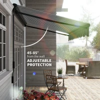 Markiza balkonowa elektryczna 395x250cm, UV-ochrona, szara(m-5)