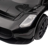 AIYAPLAY Ride on Sliding Car, Baby Push Car Licensed Maserati GT2 with Under Seat Storage, Music, Horn, Foot to Floor Toddler Car for 18-60 Months, Black(m-5)