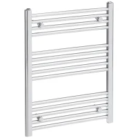 Grzejnik ręcznikowy HOMCOM, hydroniczny podgrzewacz ręczników, suszarka do ręczników, łazienkowy grzejnik 14 prętów grzejnych, montaż ścieny, stal węglowa, srebrny, 600 x 800 mm(m-10)
