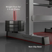 HOMCOM Ławka do ćwiczeń, 8 pozycji, składana, podstawa ze stali, wyściełana, skóra ekologiczna, 98-122Wys x 140Dł x 73Szer cm, Czarny/Szary(m-7)