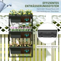 Zestaw 3 doniczek z otworami, 56x42 cm, kwietniki(m-5)