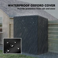 Stalowy stojak na drewno Outsunny 140 x 70 x 154 cm, 1,4 m³, podniesiony, zewnętrzny, z wodoodporną osłoną, na drewno kominkowe do 300 kg, do ogrodu i tarasu(m-5)