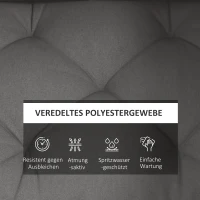 Outsunny Poduszki na palety, zestaw 3 sztuki, poduszki na ławki z ochroną UV, poduszki na meble ogrodowe, poduszki na taras, kolor ciemnoszary(m-4)