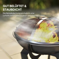 Okrągła misa na ognisko Ø54cm, metalowa, z osłoną na iskry(m-5)