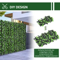 Sztuczny żywopłot bluszczowy, ochrona UV, zielony(m-4)