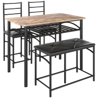 Zestaw jadalniany 4-częściowy, stół, krzesła, ławka(m-1)