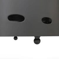 Outsunny Kolumna Ogrodowa, Ø38 cm Bezlustrowa Kolumna Ogniowa z Uchwytem, Kosz na Ogień z Hakem i Ochroną przed Iskrzeniem, Ogrzewanie Stołowe na Ogród, Piknik, Metal Ciemnoszary(m-8)