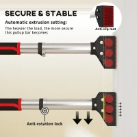 Drążek do podciągania, regulowany, czarny, montaż na drzwiach(m-6)
