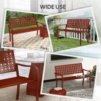 Ławka ogrodowa 2-osobowa, odporna na warunki atmosferyczne, 240kg(m-6)