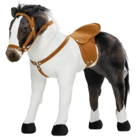 AIYAPLAY Ride On Horse for Toddlers 3-8 Years Old, Riding Horse with Neighing Sound, Stuffed Animal Horse Toy for Kids with Padding, Brown(m-10)