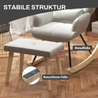 Fotel bujany z podnóżkiem, welurowy, z poduszką, do sypialni(m-5)