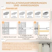 PawHut Cat Wall Shelves, 7Pcs Cat Wall Furniture Set with Shelves and Perches, House, Sisal Post Ladder, Bed & Ball, for Climbing, Sleeping, Playing, Grey(m-8)