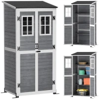 Skrzynia ogrodowa, drewniana, z zamkiem i 2 oknami(m-11)