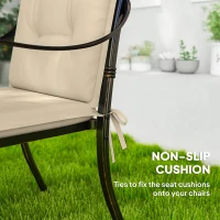 Zestaw 4 poduszek na krzesła 108x50x5 cm z wiązaniami(m-6)