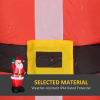 Nadmuchiwany Mikołaj Outsunny 184cm z oświetleniem LED, Wodoodporna Dekoracja Świąteczna Santa Claus do Wnętrza i Ogrodu, IP44(m-5)