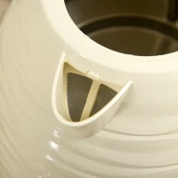 HOMCOM Zestaw śniadaniowy z czajnikiem 1,7L i tosterem na 4 kromki, 2200 W, 7 stopni opiekania, funkcje rozmrażania, podgrzewania i szuflada na okruchy, termostat Otter, kolor beżowy(m-8)