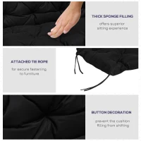 Poduszka na ławkę 3-osobową 100x98x8 cm z trokami(m-6)