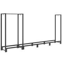 Regał na drewno kominkowe 240x32x115 cm, stal, 2 sekcje(m-1)