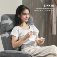 Fotel masujący z pilotem, 8 punktów masażu, Szary(m-7)