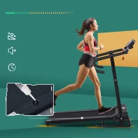 HOMCOM Tapis de course électrique pliable programmable 123 x 62 x 117 cm noir(m-7)