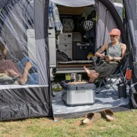 Auvent gonflable pour van - KAMPA - Sprint Air - Matériau Weathershield 68D, armature Kampa AIR, espace compact, entrée pluie(m-6)