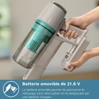 Aspirateur balai sans fil - PHILIPS - XC2011/01 - Série 2000 - batterie lithium-ion 21.6V - balai a LED - Bleu(m-4)