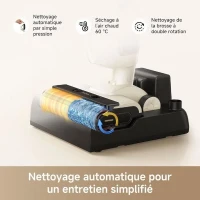 MOVA K30 - Aspirateur Laveur Sec Et Humide - Portée a plat 180° - Aspiration 18 kPa - Nettoyage des Bords - Séchage a l'air Chaud(m-4)