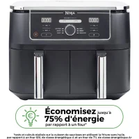 Friteuse sans huile NINJA - Foodi Max Dual Zone AF400EU - Capacité 9,5L - 6 programmes de cuisson - 2470W(m-4)