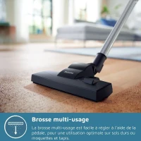 Aspirateur avec sac - PHILIPS - FC8289/09 - Série 2000 PowerGo - 900W - 77db - Gris anthracite(m-4)