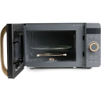 Micro-ondes - DOMO - DO3420 - Gris avec finition boisée - L45,1 x P34,7 x H25,8 cm - 20 L - 5 niveaux de puissance - 700W(m-6)