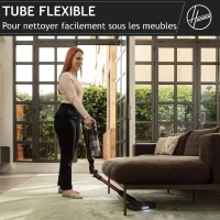 Hoover HF1 Plus Flex - Aspirateur Balai sans Fil avec Tube Flexible HF1P10HX - Léger & Puissant - Turbo Mode - Brosse Anti-Twist LED(m-3)