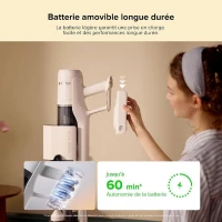 ROBOROCK H60 HUB - Aspirateur Balai sans Fil avec Station de Vidage Automatique - Batterie Amovible 60 Min - 115 AW(m-6)