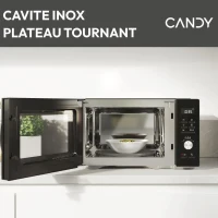 Micro-ondes Gril Candy Essenza CMGA31EDLB 1000W 31L Digital Noir - Fonction Nettoyage Auto - 5 Niveaux de Puissance -10 Menus Auto(m-6)
