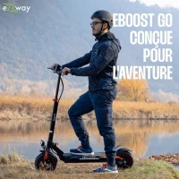 Trottinette électrique tout terrain pliable EBOOST GO - EZWAY - 10 - 48V - 800W - Auto 50KM Feu stop + clignotants(m-2)