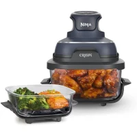 Friteuse sans huile portable NINJA - CRISPI - Récipients 1,4L et 3,8L - 4 programmes prédéfinis - 1700W - Bleu(m-1)