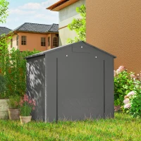 Outsunny 6 x 4 ft Outdoor Garden Storage Shed, Waterproof Bike Tent with Vent and Roll-Up Zipper Door(m-7)