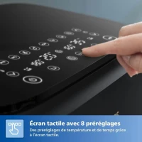 Friteuse sans huile - PHILIPS - NA352/04 - Airfryer Série 3000 double panier 9L avec accessoire - 8 préréglages - 2750W - Noir/Doré(m-6)