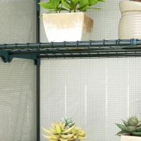Outsunny Four-Tier Mini Greenhouse - Grey/White(m-8)