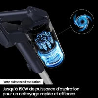 SAMSUNG VS15A6031R4 Jet 60 Turbo - Aspirateur Balai - 150 AW - Aspiration multicyclonique - Filtration HEPA - 40min d'autonomie(m-3)