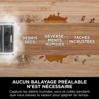 Shark SteamPickUp SD200EU - Balai Vapeur 3-en-1 pour sols durs - Sépare débris humides et secs(m-4)