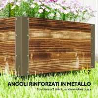 Outsunny Fioriera con Traliccio per Rampicanti e Rotelle, in Legno di Abete, 65x31x147 cm, Marrone(m-6)