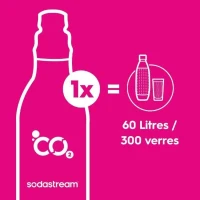 Machine a soda et eau pétillante SODASTREAM - TERRA Noire - 1 bouteille compatible lave-vaisselle - 1 recharge de gaz 60L(m-6)