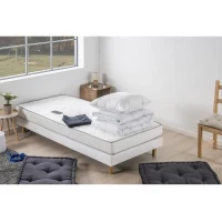 Pack pret a dormir Matelas 90x190 cm + Sommier + Couette + 1 oreiller 60x60 cm - 14 cm - DEKO DREAM TOP(m-1)