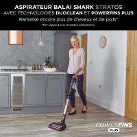 SHARK Stratos IZ400EU - Aspirateur Balai sans fil - Technologie DuoClean + PowerFins Plus - Eclairage LED(m-6)