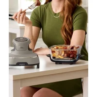 Friteuse sans huile portable NINJA - CRISPI - Récipients 1,4L et 3,8L - 4 programmes prédéfinis - 1400W - Beige(m-6)