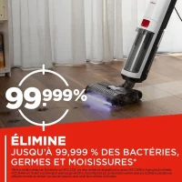 Aspirateur balai laveur vapeur - POLTI RollySteam WD10 - 7000 Pa - 0,6 L - Noir / Blanc(m-3)