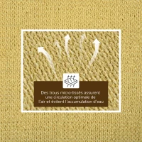 Outsunny Voile d'ombrage toile ombrage rectangulaire 6L x 4l m HDPE beige(m-4)