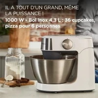 Robot patissier multifonction KENWOOD  Prospero KHC291A.H0WH - Blender, Bol multifonction, 3 disques, Presse agrumes Bol inox(m-3)